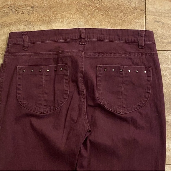 Dream Out Loud Selena Gomez Maroon Studded Jeggings Junior Size 11 - Picture 9 of 12